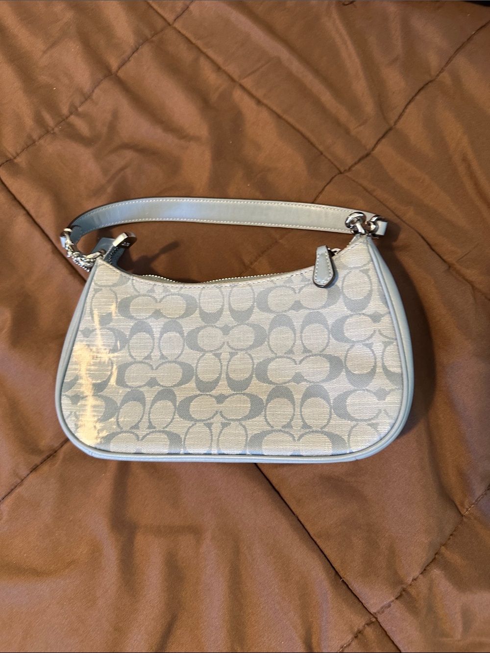 Coach light blue denim Teri purse - Picture 6 of 9